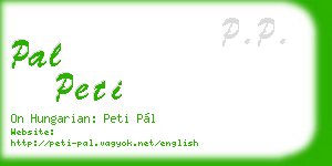pal peti business card